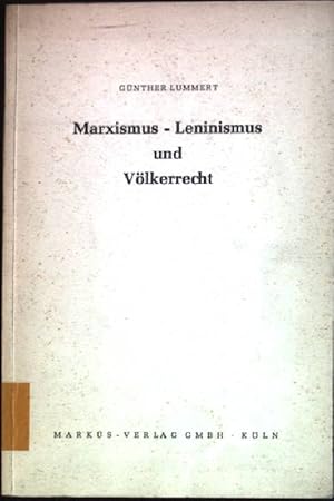 Seller image for Marxismus - Leninismus und Vlkerrecht for sale by books4less (Versandantiquariat Petra Gros GmbH & Co. KG)