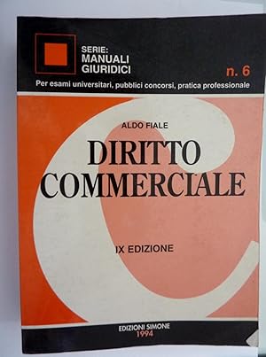 Immagine del venditore per Serie MANUALI GIURIDICI - DIRITTO COMMERCIALE IX Edizione venduto da Historia, Regnum et Nobilia