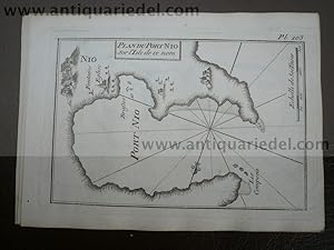 Ios (Nio), Kykladen, anno 1795, map, Roux Joseph
