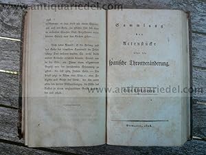 Seller image for Spanische Thronvernderung+Correspondenz, Hormayr 1808 for sale by Hammelburger Antiquariat