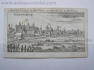 Güstrow, anno 1686, Riegel Christoph, Kupferstich aus Riegels "D