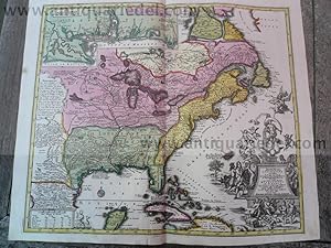 Louisiana/Canada/Mississippi, anno 1740, Seutter Matthäus, scarc