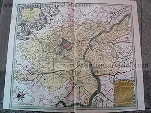 Mantua, anno 1740, scarce map Seutter/Baumeister, old colours