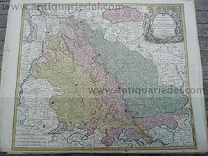 Köln, Rheinlauf, Karte anno 1760, Lotter T.C. Seutter: Mappa Ge