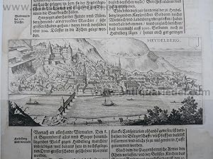 Heidelberg, anno 1632 Ansicht. Kupfer aus Gottfried, Inventarium