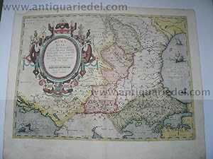 Romaniae/Bulgariae/map, anno 1584, Ortelius, contemporary colour