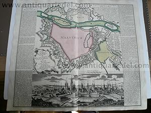 Maastricht-Plan du Project Fortification Ville de Maastrick, Seutter M., 17