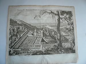 Heidelberg, Schloß, Merian anno 1650, auf dem vollen Doppelblatt