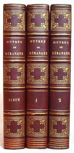 Oeuvres Completes de P.J. de Beranger, Tomes I-III (Vols. 1-2 + Album)