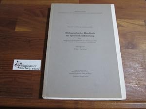 Immagine del venditore per Bibliographisches Handbuch zur Sprachinhaltsforschung Teil 1 : Lieferung 29/30 Savigny-Stuttereim venduto da Antiquariat im Kaiserviertel | Wimbauer Buchversand