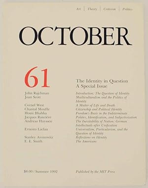 Bild des Verkufers fr October 61 - Summer 1992 -The Identity in Question: A Special Issue zum Verkauf von Jeff Hirsch Books, ABAA