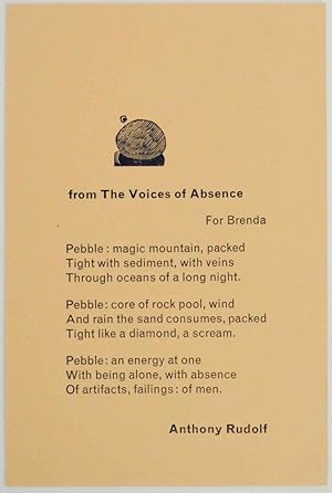 Imagen del vendedor de from The Voices of Absence a la venta por Jeff Hirsch Books, ABAA