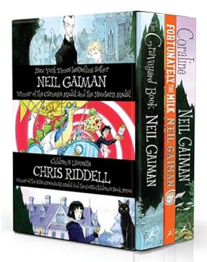 Bild des Verkufers fr Neil Gaiman & Chris Riddell Box Set : The Graveyard Book / Coraline / Fortunately, the Milk zum Verkauf von AHA-BUCH GmbH