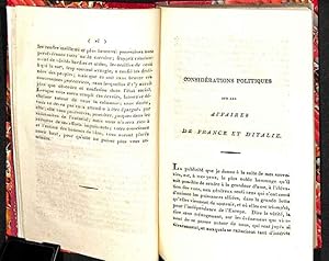 Considérations politiques sur les affaires de France et d'Italie, pendant les trois premières ann...