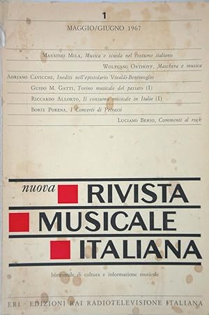 Nuova rivista Musicale Italiana n. 1