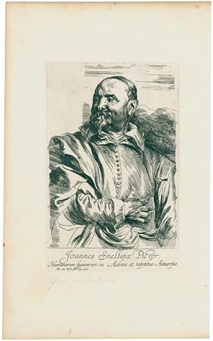 Joannes Snellinx Pictor (1544 Mecheln - Antwerpen 1638), Halbfigur, der Kopf im Halbprofil nach l...