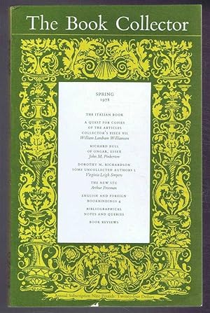 The Book Collector, Volume 27, No. 1. Spring 1978