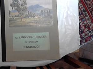 12 Landschaftsbilder in farbigem Kunstdruck. Skoplje. Vardar Tal. Bitolj. Zwischen Resan und Ochr...