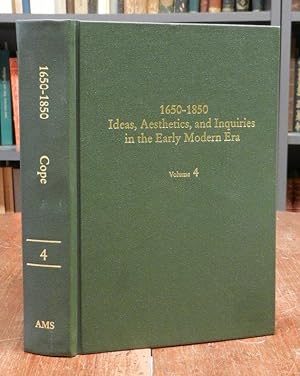 Imagen del vendedor de 1650-1850. Ideas, Aesthetics, and Inquiries in the Early Modern Era. Volume 4 (einzeln / apart). Contents: Simon Varey: Three Necessary Drugs / Timothy Morton: The Pulses of the Body: Romantic Vegetarianism and its Contexts / Melvyn New: Benjamin Whichcote's Aphorisms and the Importance of Latitudinarianism / Blakey Vermeule: Shame and Identity: Pope's "Critique of Judgment" in An Essay on Criticism. a la venta por Antiquariat Dr. Lorenz Kristen