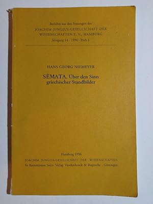 Bild des Verkufers fr Berichte aus den Sitzungen der Joachim Jungius-Gesellschaft der Wissenschaften e.V., Hamburg / Jahrgang 14 (1996) / SEHMATA. ber den Sinn . Vorgelegt in der Sitzung vom 18. Januar 1991 zum Verkauf von ANTIQUARIAT Franke BRUDDENBOOKS