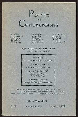 Seller image for Points et Contrepoints n89. Mars-avril 1969 - Sur la tombe de Nol Ruet for sale by LibrairieLaLettre2