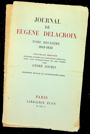 Immagine del venditore per Journal de Eugne Delacroix Tome deuxime 1853-1856 venduto da LibrairieLaLettre2