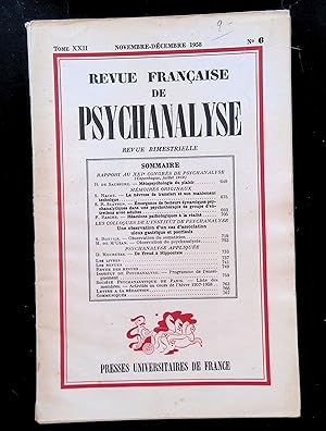 Immagine del venditore per Revue Franaise de Psychanalyse Tome XVIII - 1954 - n3 juillet-septembre venduto da LibrairieLaLettre2