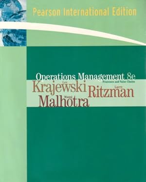 Bild des Verkufers fr Operations Management: Process and Value Chains zum Verkauf von Modernes Antiquariat an der Kyll