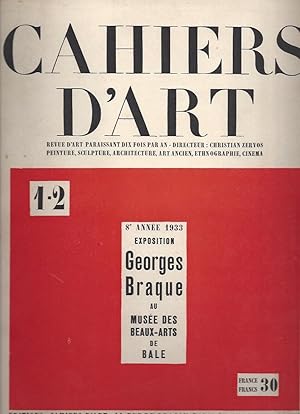 Seller image for CAHIERS D'ART - 8e anne N 1-2 / 3-4 / 5-6 / 7-10 1933 - complet 10 numeros en 4 volumes for sale by ART...on paper - 20th Century Art Books