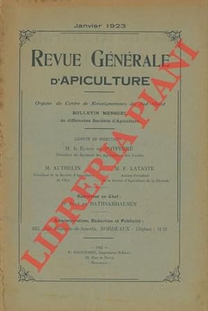 Revue générale d'apiculture.