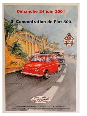AFFICHE : 2ème CONCENTRATION DE FIAT 500 MONACO