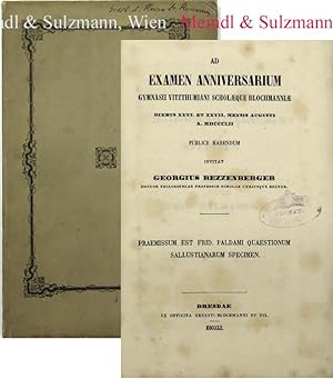 Ad examen anniversarium Gymnasii Vitzthumani Scholaeque Blochmanniae diebus XXXVI. et XXVII. meni...