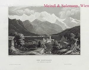 Imagen del vendedor de Der Montblanc von Sallenche aus gesehen". a la venta por Antiquariat MEINDL & SULZMANN OG