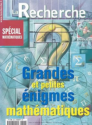 Image du vendeur pour Grandes et petites nigmes mathmatiques - La Recherche, spcial mathmatique n 346 mis en vente par Pare Yannick