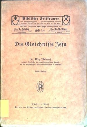 Seller image for Die Gleichnisse Jesu Biblische Zeitfragen; Heft 3/ 4 for sale by books4less (Versandantiquariat Petra Gros GmbH & Co. KG)