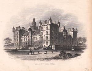 Heriot`s Hospital. Stahlstich von W.H.Lizars nach J.Stewart.