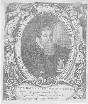Immagine del venditore per Portrt. Halbfigur mit Buch unterm Arm im Oval. Kupferstich (anonym), aufgeklebt, 17,5 x 14,5 cm, um 1650. venduto da Antiquariat Michael Eschmann