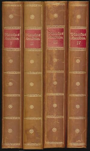 Die Komödien des Plautus. 4 Bände (komplett). Übersetzt von Ludwig Gurlitt.