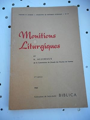 Seller image for Monitions liturgiques for sale by Frederic Delbos