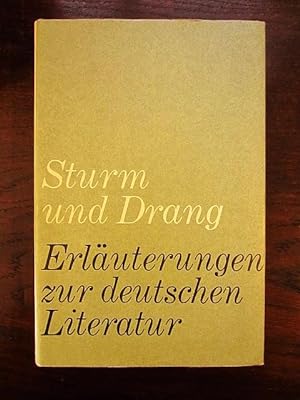 Seller image for Sturm und Drang. Erläuterung zur deutschen Literatur for sale by Rudi Euchler Buchhandlung & Antiquariat