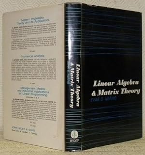Bild des Verkufers fr Lienar Algebra and Matrix Theory. Second Printing. zum Verkauf von Bouquinerie du Varis