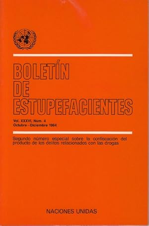 Immagine del venditore per BOLETN DE ESTUPEFACIENTES VOL. 36. N 4 (El decomiso del producto del trfico de drogas; Confiscacin del producto de los delitos relacionados con las drogas: una opinin sueca; Efectos de la nueva ley antimafia sobre el producto de la delincuencia y sob venduto da Librera Vobiscum