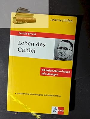 Bild des Verkufers fr Lektrehilfen Bertolt Brecht "Leben des Galilei". von zum Verkauf von Antiquariat-Fischer - Preise inkl. MWST