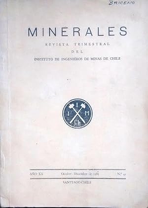 MInerales N°91, Año XX. Octubre-Diciembre de 1965. La cuenca petrolífera de Magallanes / Eduardo ...