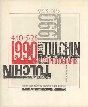 Immagine del venditore per Recent Photographs: 4/10-5/26, 1990 (Eugene Tulchin's De-constructions of the Photographic) venduto da Masalai Press