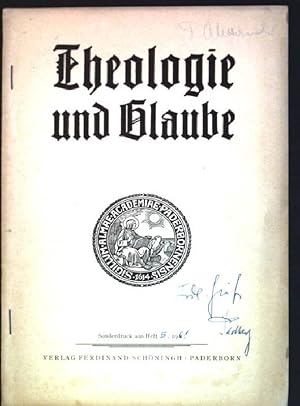 Humanismus und christliche Bildung (SIGNIERTES EXEMPLAR) aus: Theologie und Glaube; Heft 5