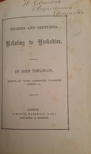 Stories and sketches Relating to Yorkshire