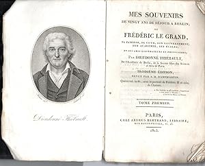 Bild des Verkufers fr Mes souvenirs de vingt ans de sjour  Berlin ou Frdric le Grand : sa famille, sa cour, son gouvernement, son acadmie, ses coles et ses amis littrateurs et philosophes. 3. ed., revue (4 Vol. complete). zum Verkauf von Wissenschaftliches Antiquariat Kln Dr. Sebastian Peters UG