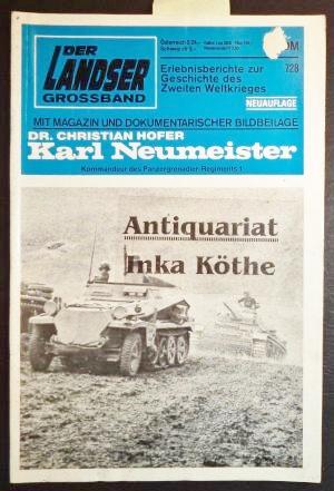 Karl Neumeister - Kommandeur des Panzergrenadier-Regiments 1 - Der Landser Grossband Nr. 728 -