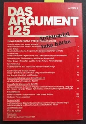 Das Argument : 125 - Zeitschrift für Philosophie und Sozialwissenschaften - Gewekschaftliche Poli...